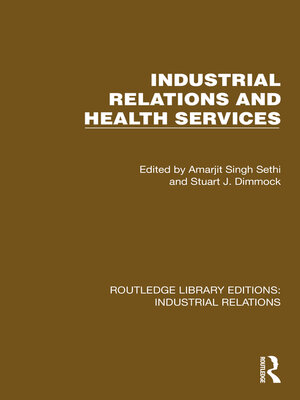 cover image of Industrial Relations and Health Services
